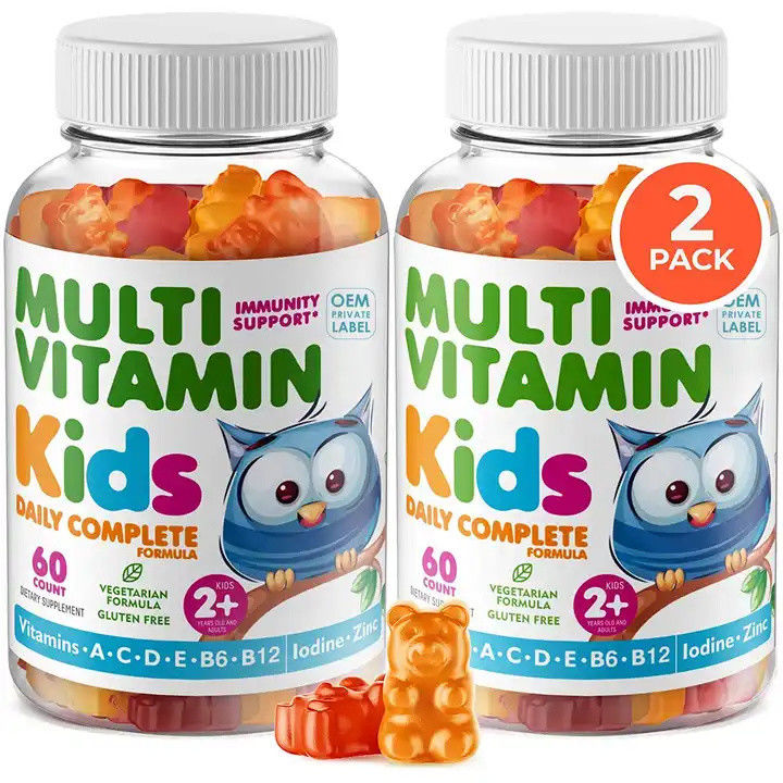 Oem Gummy Candy Multivitamin Gummies For Kids Поддерживает иммунное здоровье пищеварения Дети Мультивитамин Gummy