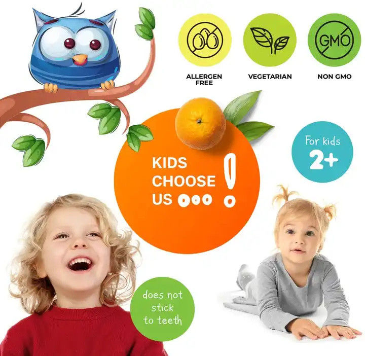Oem Gummy Candy Multivitamin Gummies For Kids Поддерживает иммунное здоровье пищеварения Дети Мультивитамин Gummy