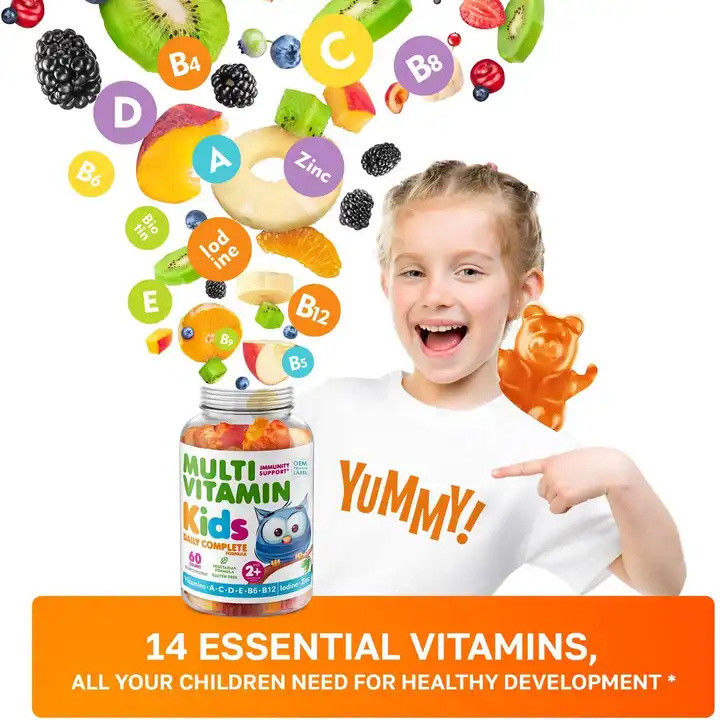Oem Gummy Candy Multivitamin Gummies For Kids Поддерживает иммунное здоровье пищеварения Дети Мультивитамин Gummy