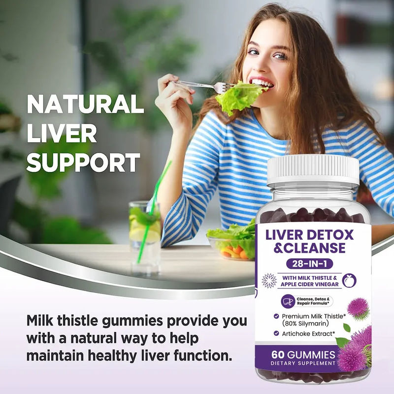 Oem Private Label Milk Thistle Extracts Vegan Detox Liver Detox Gummy Candy Milk Thistle Gummy - экстракт молочного журавля для вегетарианцев